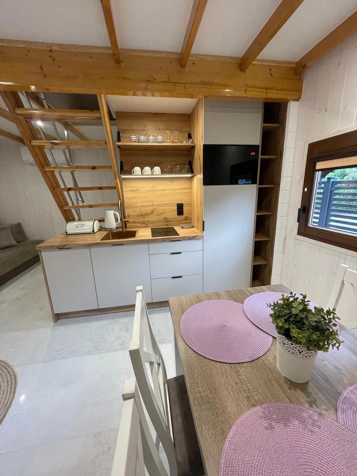 Detale wnętrza domku małego JantarHome