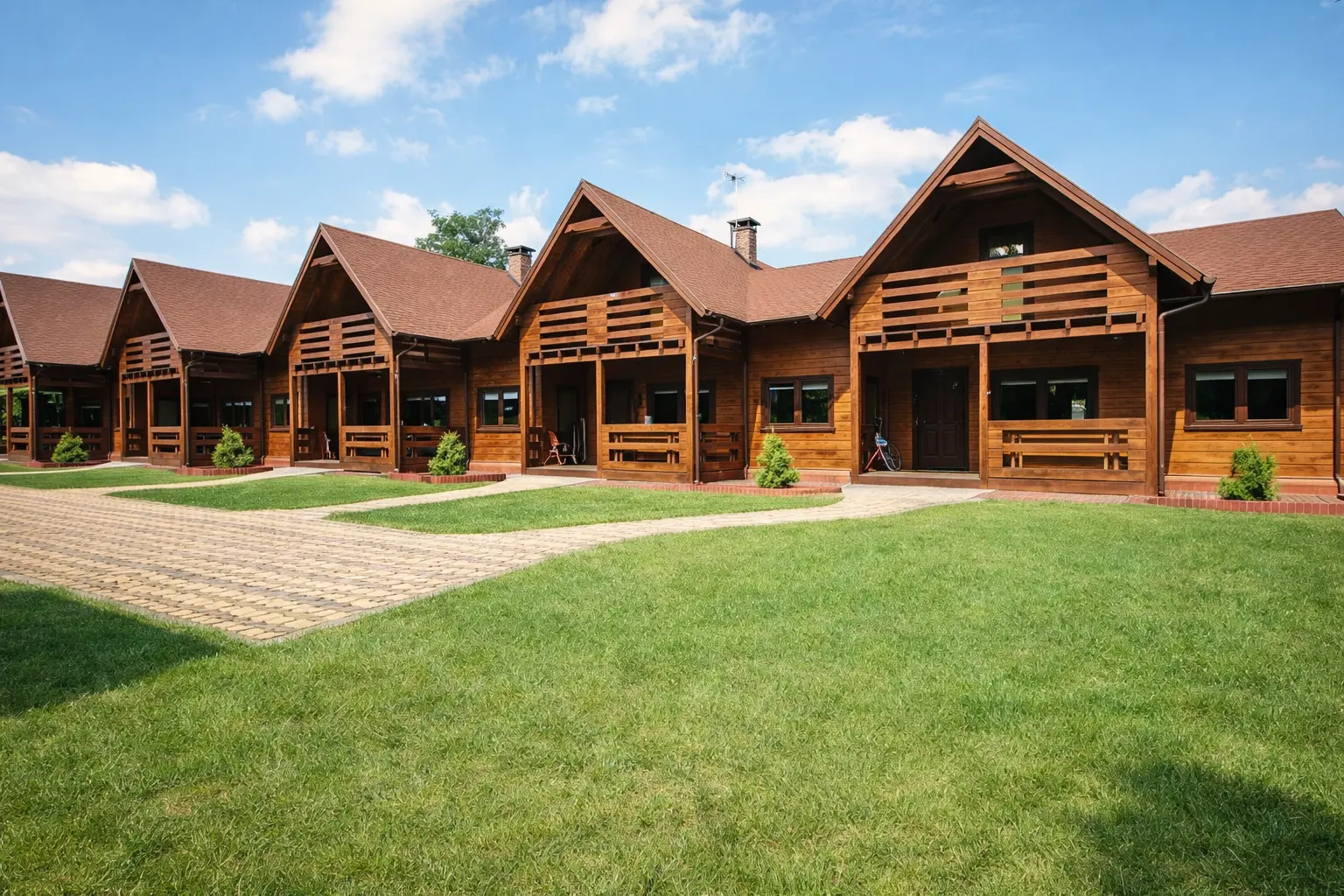 Domki duże — widok zewnętrzny